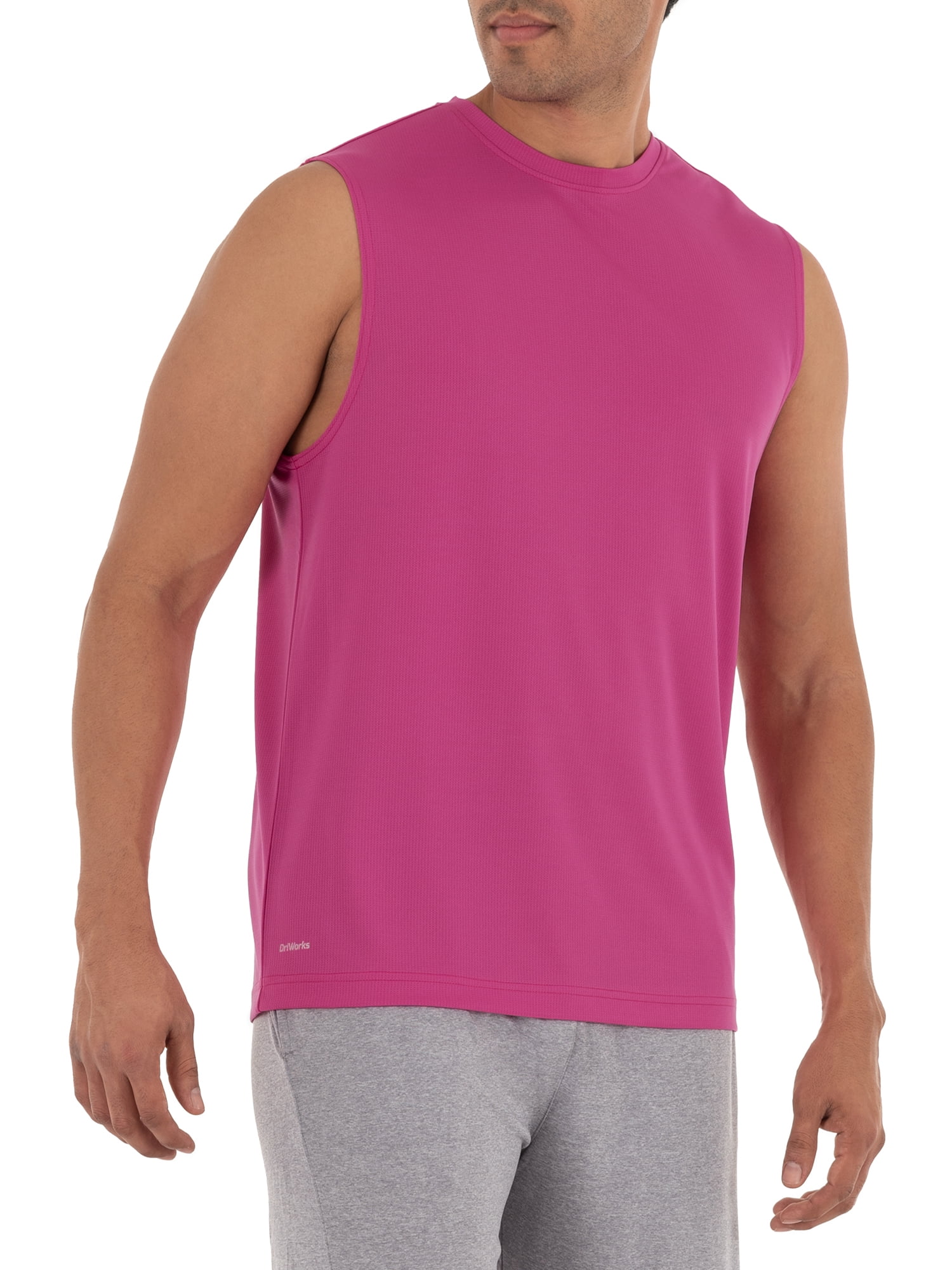 Athletic Works Men's and Big Men's Quick Dry Muscle Tee, up to 5XL