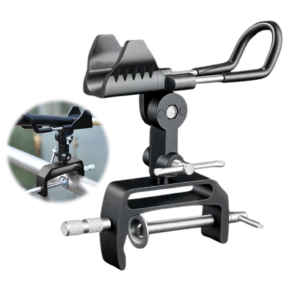 OADUKQ Boat Rod Holder Rails 0.6- Rods Up Saltwater Fishing on Boats Yachts and Kayaks Black Base with Flat Bottom 3.15 in
