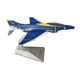 thumbnail image 2 of Avión de combate a escala 1:144 con soporte de exhibición, fabricado en aleación de simulación. azul, 2 of 9