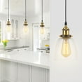 thumbnail image 4 of Zootealy Elegant Glass Pendant Light Fixture with Adjustable PVC Cord - Modern Industrial Style Ceiling Lamp for Home Decor - Transparent Lamp Shade - Easy Assembly - Ideal for Living Room, Dining, 4 of 6