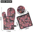 thumbnail image 6 of Dachshund Dog and Flower Floral Kitchen Oven Mitt and Pot Holder Sets 2 Pcs for Baking, Cooking and Grilling, Heat Resistant Up To 392 °F, 6 of 7