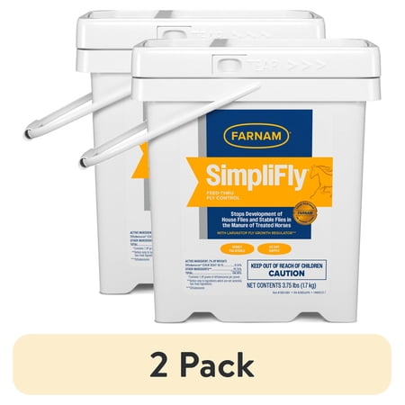 (2 pack) Farnam SimpliFly Feed-Thru Fly Control for Horses, Pellets, 60 Day Supply