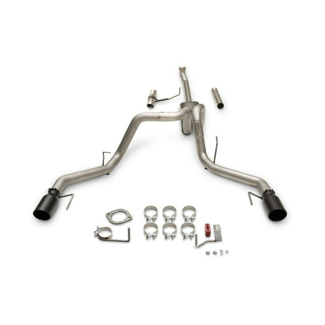 Flowmaster Exhaust System Kit 718170 FlowFX Cat-Back System; 409S Stainless Steel; With Muffler; 3 Inch Pipe Diameter; Single Exhaust With Dual Exit; Dual Split Rear Exit