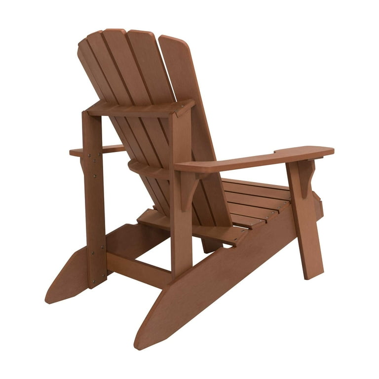 Lifetime Weather Resistant Wood Adirondack Chair Brown Walmart