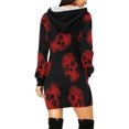 thumbnail image 4 of Moda Mujer O-cuello Manga larga Camiseta Estampado Blusa con capucha Bolsillos Tops Fridja ghj987+6179, 4 of 6