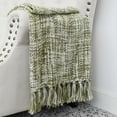thumbnail image 3 of Home Soft Things Naga Knitted Throw - Martini Olive - 50" x 60", 3 of 8