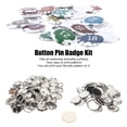 thumbnail image 4 of 100 Pieces Blank Button Making Supplie, Round Button Parts For Button Maker Machine, Round Badge Blank Button Pin Button Supplies, Including Metal Shells, Back Cover And Clear Film, 4 of 8