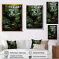 thumbnail image 4 of Designart "Vibrant Green Hippo Portrait" Animals Framed Wall Art - Modern Green Hippopotamus Hallway Framed Wall Art Decor, 4 of 6