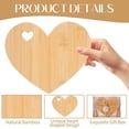 thumbnail image 3 of UYGDUY-Heart Shaped Charcuterie Board Cheese Board Knife Fork Set Bamboo Charcuterie Cutting Boards with Thank You Tag for Wedding Bridal Shower Favors Birthday Valentines Day Gifts, 3 of 3