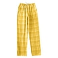 thumbnail image 6 of vigerkar Women's Casual Pants, Wide Leg Lounge Pants, Comfy with Drawstring Waistband Pants for Women Yellow, L, 6 of 8