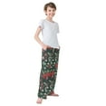 thumbnail image 3 of FORMRS Boys Pajama Pants with Pockets Size 6-8Y Kids Lounge Sleep Bottoms, Green Christmas, 3 of 8
