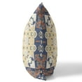 thumbnail image 2 of 16" X 16" Blue Yellow Floral Zippered Suede Throw Pillow, 2 of 5