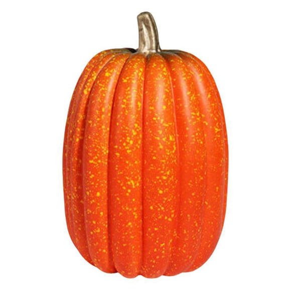 1PC 8.5in Large Foam Pumpkin, Paintable Artificial Decor for Halloween & Thanksgiving Centerpiece, EVA, (8.5in, Orange)