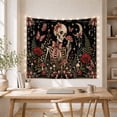 thumbnail image 5 of Stylized Human Skeleton With As Its Main, Spooky Gothic for Gothic Decor Fans, Dark Art Decor Room Accent, Halloween Gift, Tapestry Wall Hanging for Bedroom and Dorm, 5 of 7