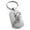 Silver, variant on Stainless Steel Striking Tiger Engraved Dog Tag Keychain Keyring