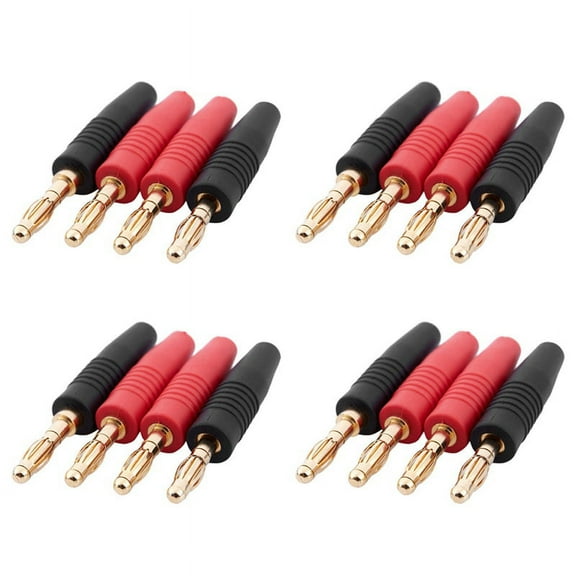 16Pcs 4mm B7 24K Gold Plated Musical Speaker Cable Wire Pin Banana Plug Connector