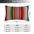 thumbnail image 2 of Salouo Mexican Serape Blanket Stripes Pattern Pillow Cases,1PC Pillow Covers with Envelope Closure Decorative Pillow Case for Bed Couch,Pillows Not Included-20"x30", 2 of 6