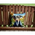 thumbnail image 2 of Catahoula in Sunflowers Throw Pillow 14 in x 14 in, 2 of 5