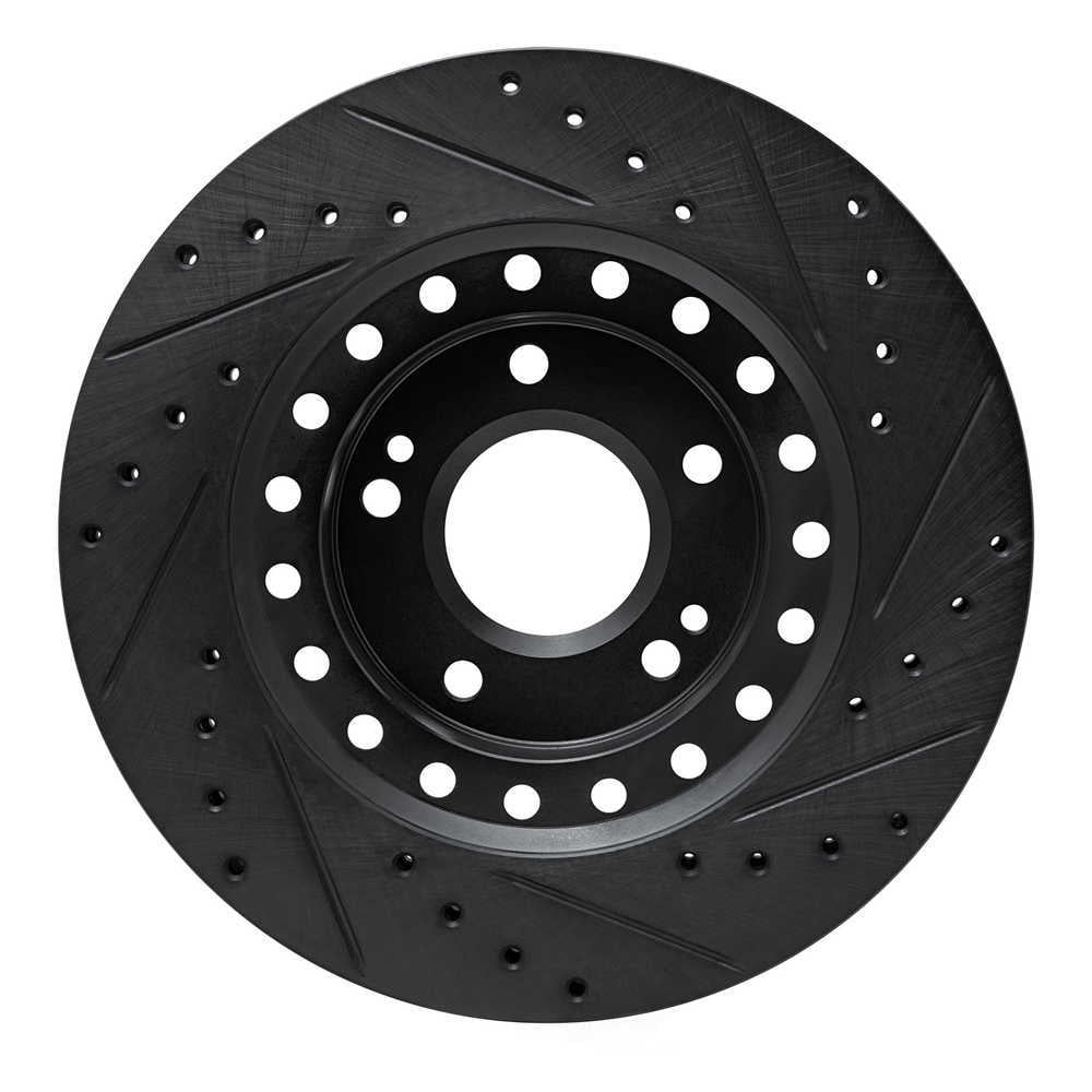 Dynamic Friction Company 633-72031L DFC Brake Rotor - Drilled And Slotted - Black