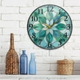 thumbnail image 6 of Bohomia Green Print Wall Clocks Battery Operated 11.9 Inch Round Clock Acrylic Silent Non-Ticking Bedroom Living Room Decorative Clocks, 6 of 10