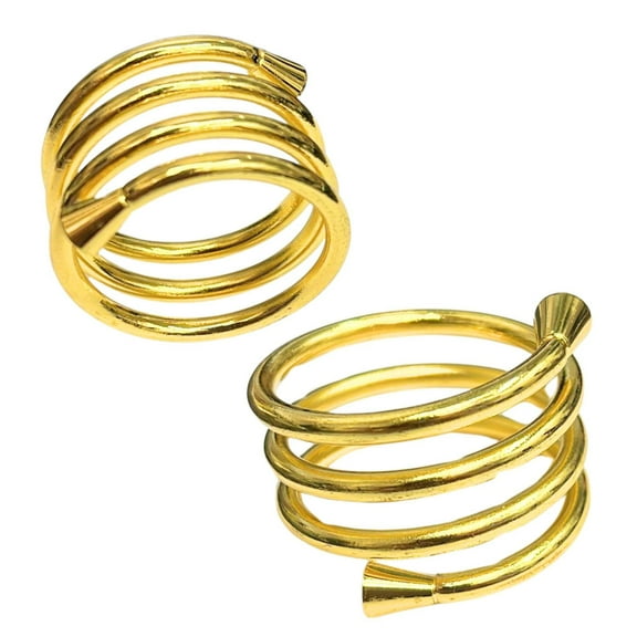 Spiral Gold Plated Napkin Rings: 2CT