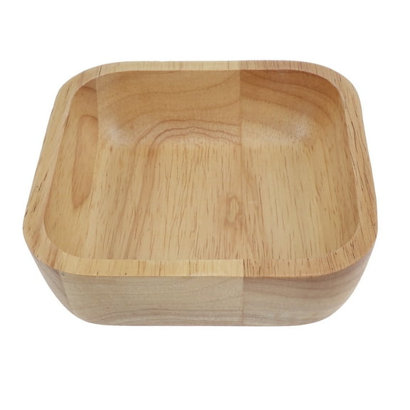 WHAMVOX  Wooden Salad Bowl Large Flat Serving Fruit Bowls for The Kitchen Travel