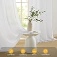 thumbnail image 6 of NICETOWN 2 Panels Sheer outdoor Curtain for Patio Waterproof, W52 x L108 Non-See-Through Privacy Soft Thick Durable Fabric Grommet Drapes, Bright White, 6 of 8