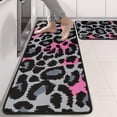 thumbnail image 2 of Kitchen Rugs Sets Of 2,Gray and Pink Of Leopard Print Anti Fatigue Kitchen Mat Rugs Non Slip Washable,Decorative Kitchen Floor Mats for Kitchen,Sink,Laundry,17"x47"+17"x47", 2 of 5