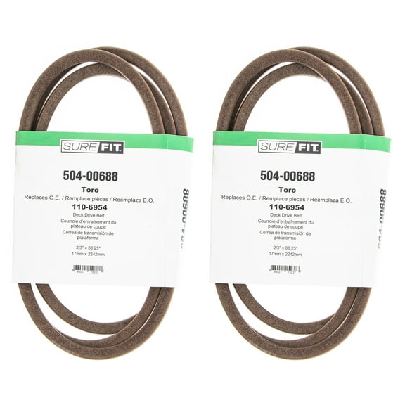 SureFit Deck Drive Belt 110-6954 Toro 36" Commercial Walk-Behind Lawn Mowers 2PK