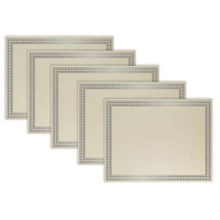 Better Office Products Ivory Certificate Paper, with Silver Foil Border 8.5" x 11" 50 Sheets