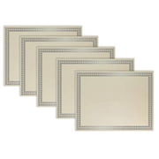 Better Office Products Ivory Certificate Paper, with Silver Foil Border 8.5" x 11" 50 Sheets