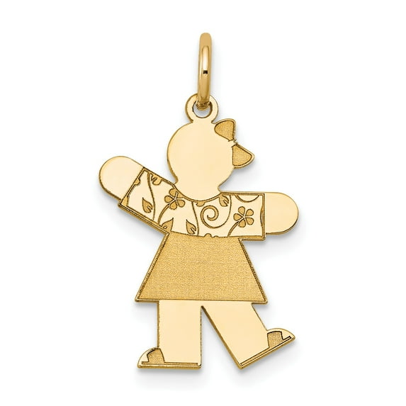 14k Kid Charm in 14k Yellow Gold