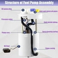 thumbnail image 5 of Fuel Pump Assembly Replacement For Ford Focus,Electric Fuel Pump Module Assembly,OEM:3M519H307AV,1312617,3M519H307AB,3M519H307AA,FG1249-White, 5 of 6