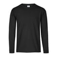 thumbnail image 1 of Playera Peso Completo Cuello Redondo Manga Larga para Caballero, Color Negro, Talla Chica, 100% Algodón. Yazbek C0304, 1 of 3