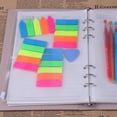 thumbnail image 4 of Paquete de 15 bolsillos para carpetas A5, de PVC transparente, con 6 orificios, con cremallera, sobres impermeables para presupuestos y dinero, 4 of 6