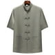 thumbnail image 1 of pstuiky Mangas cortas para hombre, Camisa informal de manga corta, cuello alto, lisa y cómoda para hombre ropa de hombre xl, 1 of 3
