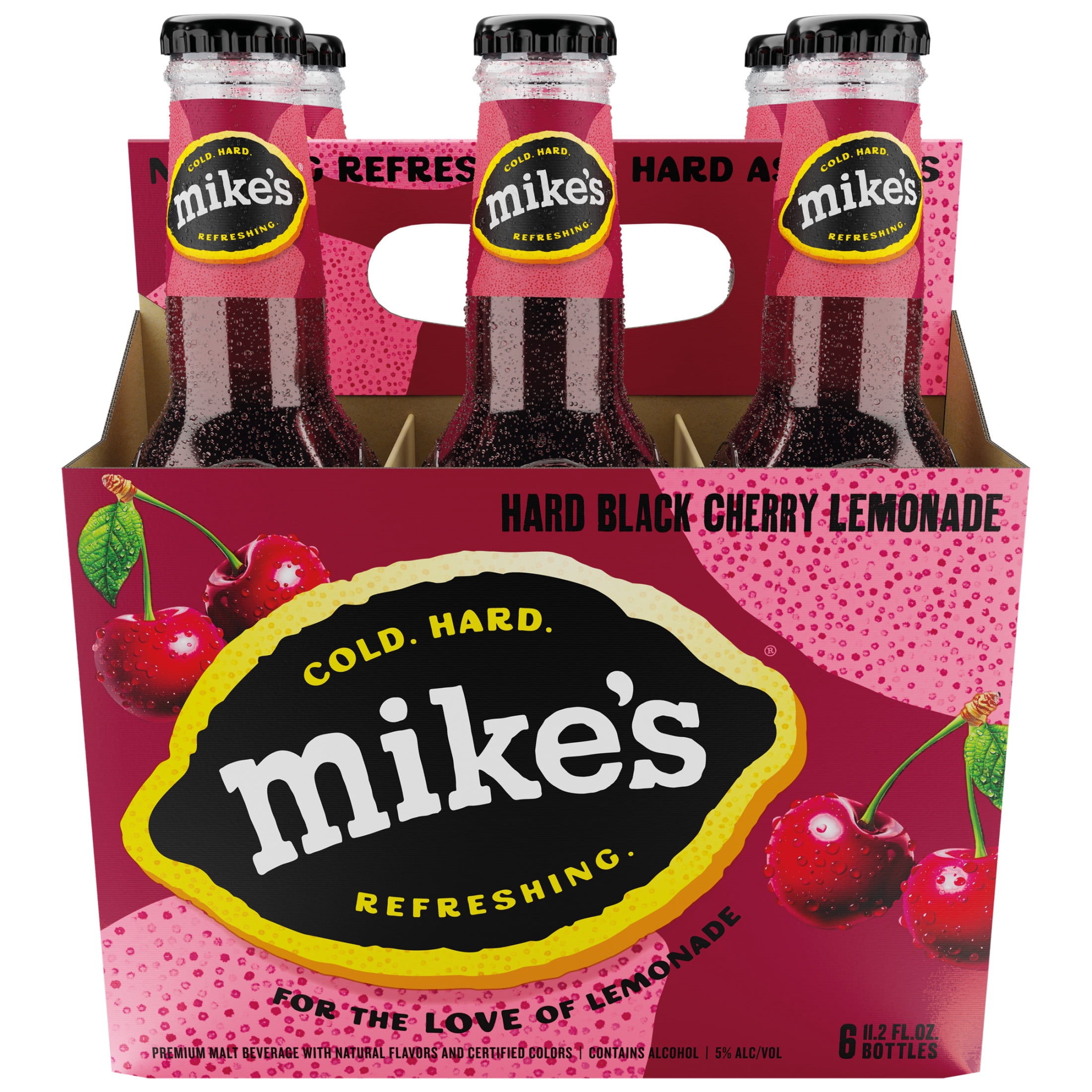 Mike's Hard Lemonade Black Cherry, 6 Pack, 11.2 fl oz Bottles, 5% ABV