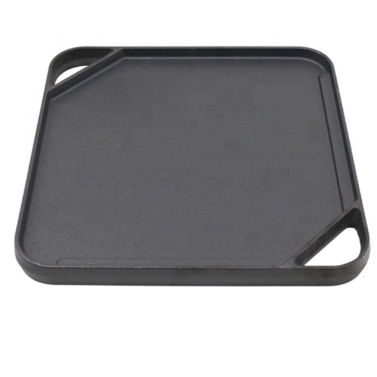 Pre-Seasoned Cast-Iron Rectangular Grill Pan w/Raised Seared Lines,  Non-Stick Pan for Stove Tops, Perfect for Steak, Fish and BBQ, Chip  Resistant