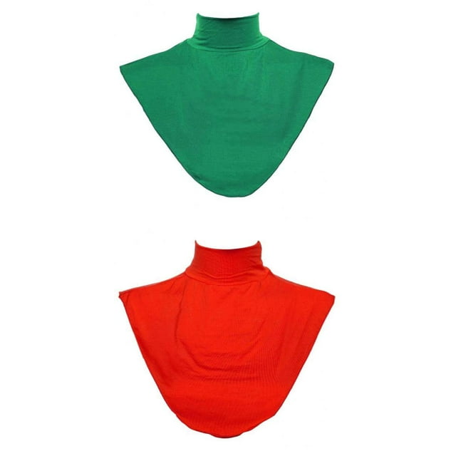 2 Pack De Cuello Alto De Cuello Alto De Imitación Para Mujer, Cuello De Dickey, Muselina, Hijab, Cuello, Cubierta Sunnimix cuello de tortuga de cuello alto de mujer