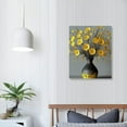 thumbnail image 4 of Creowell 16x20 in / 12x16 in Yellow Floral Oil Paintings Modern Canvas Paintings Wall Decorations Abstract Mural Painting Texture Abstract Canvas Wall Art 12x16 in, 4 of 5