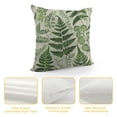 thumbnail image 4 of Leisuo Throw Pillow Cover Green Leaf Floral in Vintage Style Leaves and Herbs Seeded Eucalyptus Fern Maidenhair Decorative Pillow Case Home Decor Square Pillowcase White, 4 of 5
