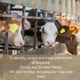 thumbnail image 3 of Livestock Identification Tags, 100 Sets Multi Purpose Livestock Ear Tags Pure Yellow  For Country, 3 of 8
