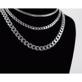thumbnail image 4 of Silver Cuban Curb Chain Necklace for Men and Women Stainless Steel, 4 of 10