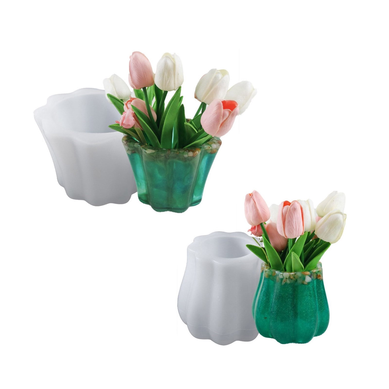 Succulent Flower Pots Silicone Mold DIY Garden Concrete Flowerpot Candle Holder Mould Resin Casting Molds Handmade Craft