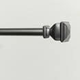 thumbnail image 6 of EXCLUSIVE HOME Napoleon 1" Curtain Rod and Finial Set, Gunmetal, Adjustable 84"-160", 6 of 7