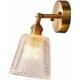thumbnail image 1 of Lámpara de pared elegante, apliques de pared creativos con pantalla de vidrio a cuadros, brazo oscilante para un fácil ajuste, lámpara con casquillo E27 hecha a mano para diversos interiores, 1 of 5