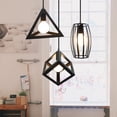 thumbnail image 3 of Forma geométrica creativa Lámpara colgante Lámpara colgante industrial Altura ajustable Luz colgante 3 cabezas Lámpara de techo retro vintage Antiguo negro Kuyhfg Sin marca, 3 of 4