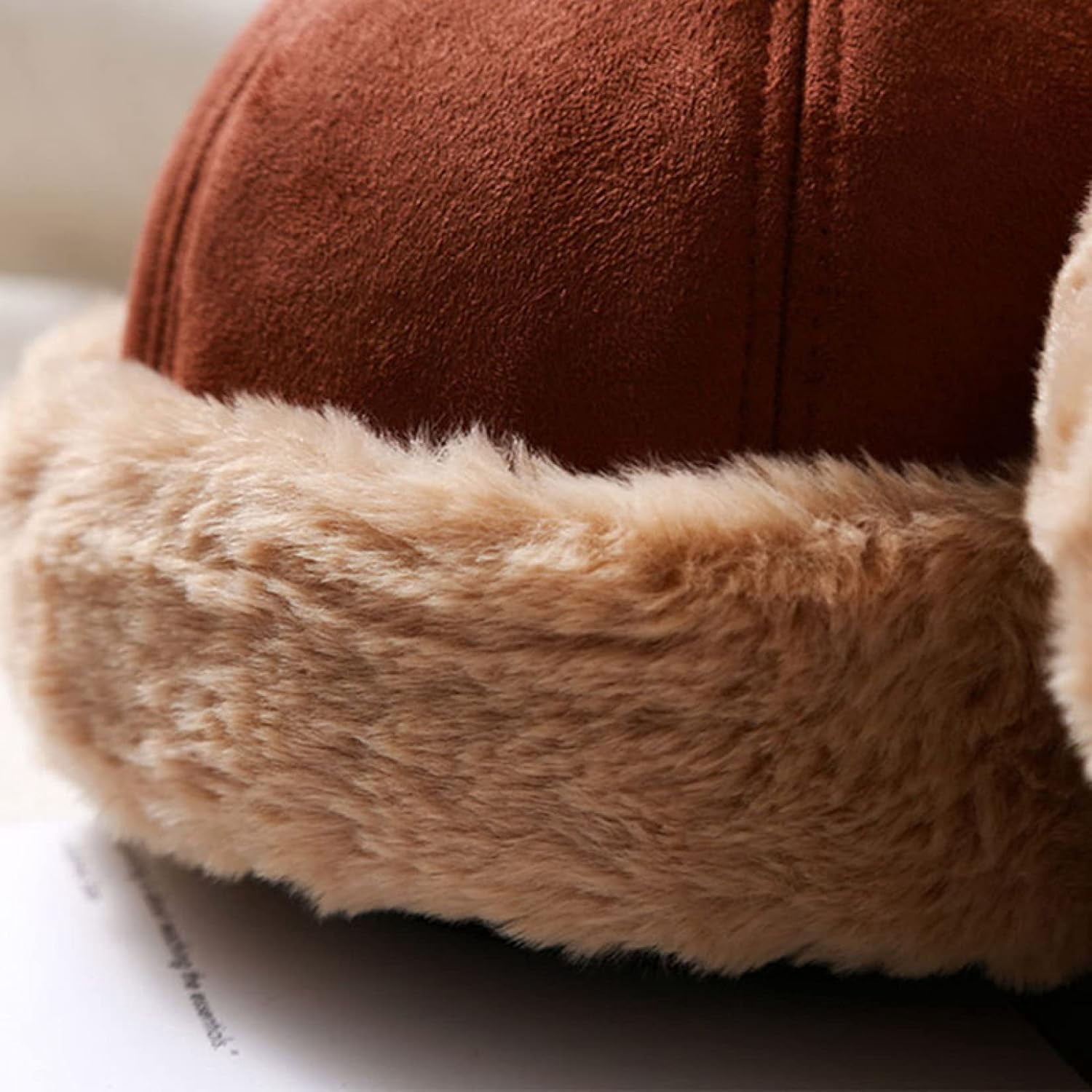 CoCoMangos Winter Suede Hats for Women Thick Bonnet Solid Colors Cap Skulls Beanies Short Curling Women Caps