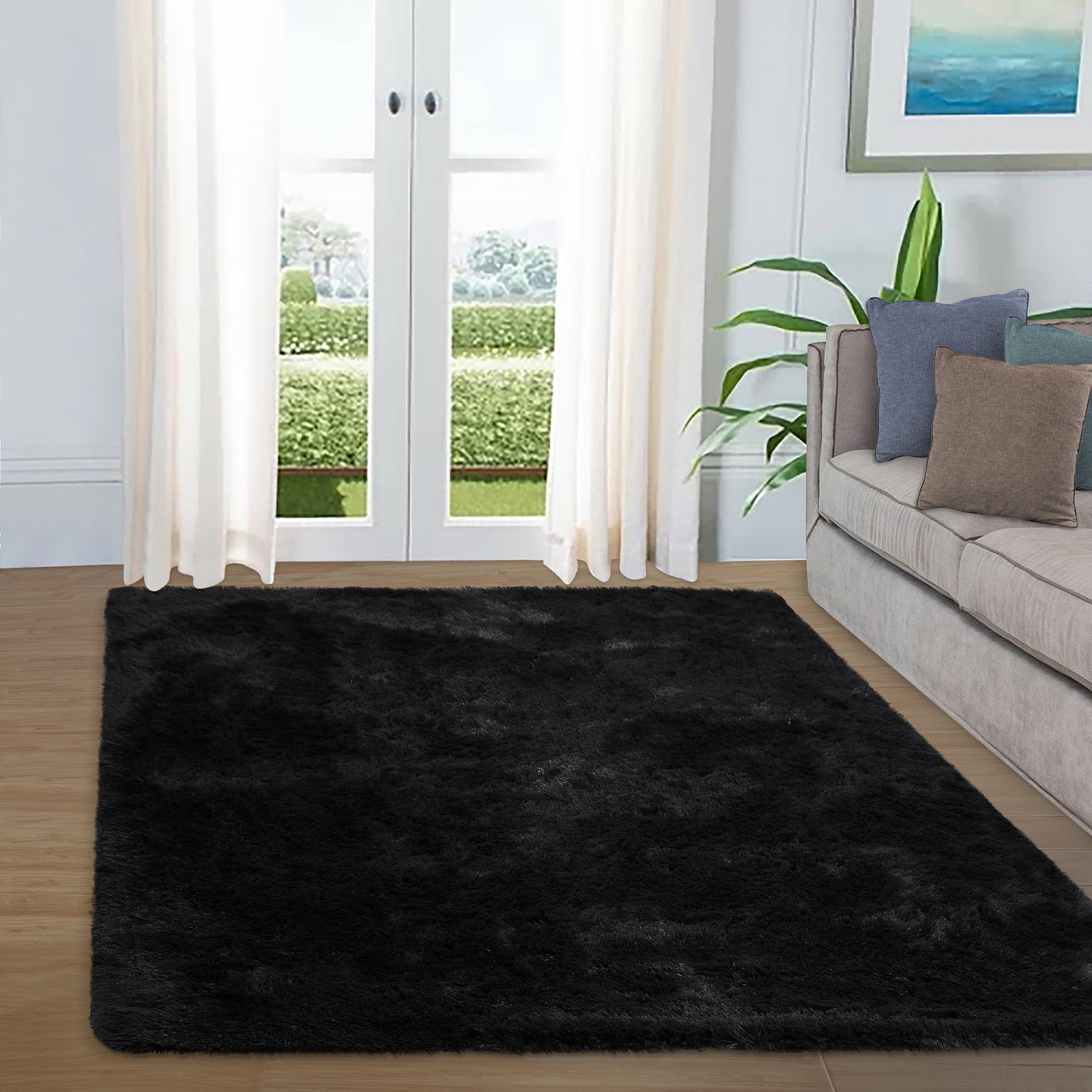 Details about   Fluffy Rug Living Room Faux Fur Bedroom Shaggy Rug Super Soft Carpet Floor Mat! 