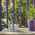 thumbnail image 4 of WHAMVOX 4pcs Mini Metal Buckets Decorative Galvanized Bucket With Handles Flower Pots For Home Office Small Iron Planters Small Pails, 4 of 8